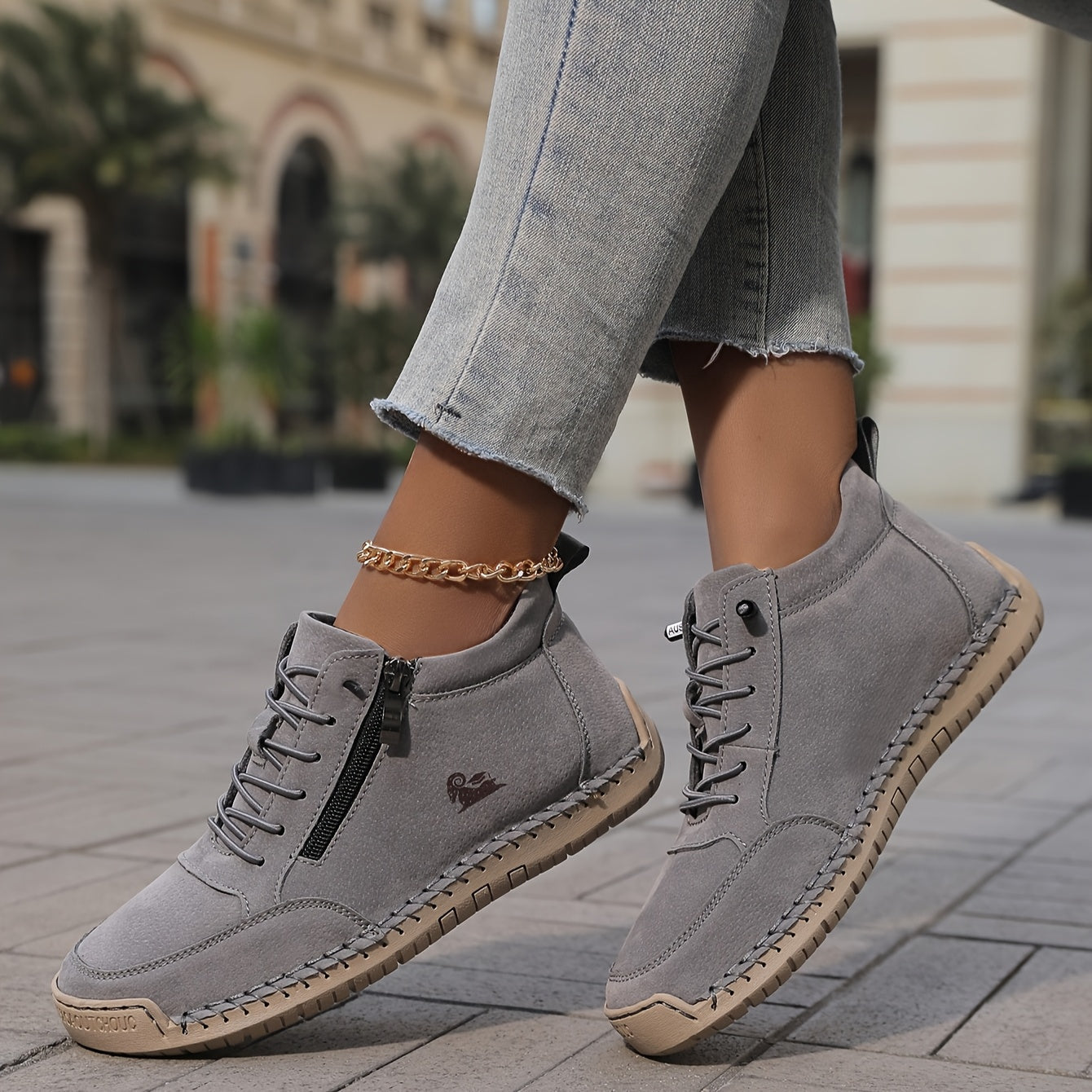 Mila – Zapatillas ortopédicas cómodas y Cremallera