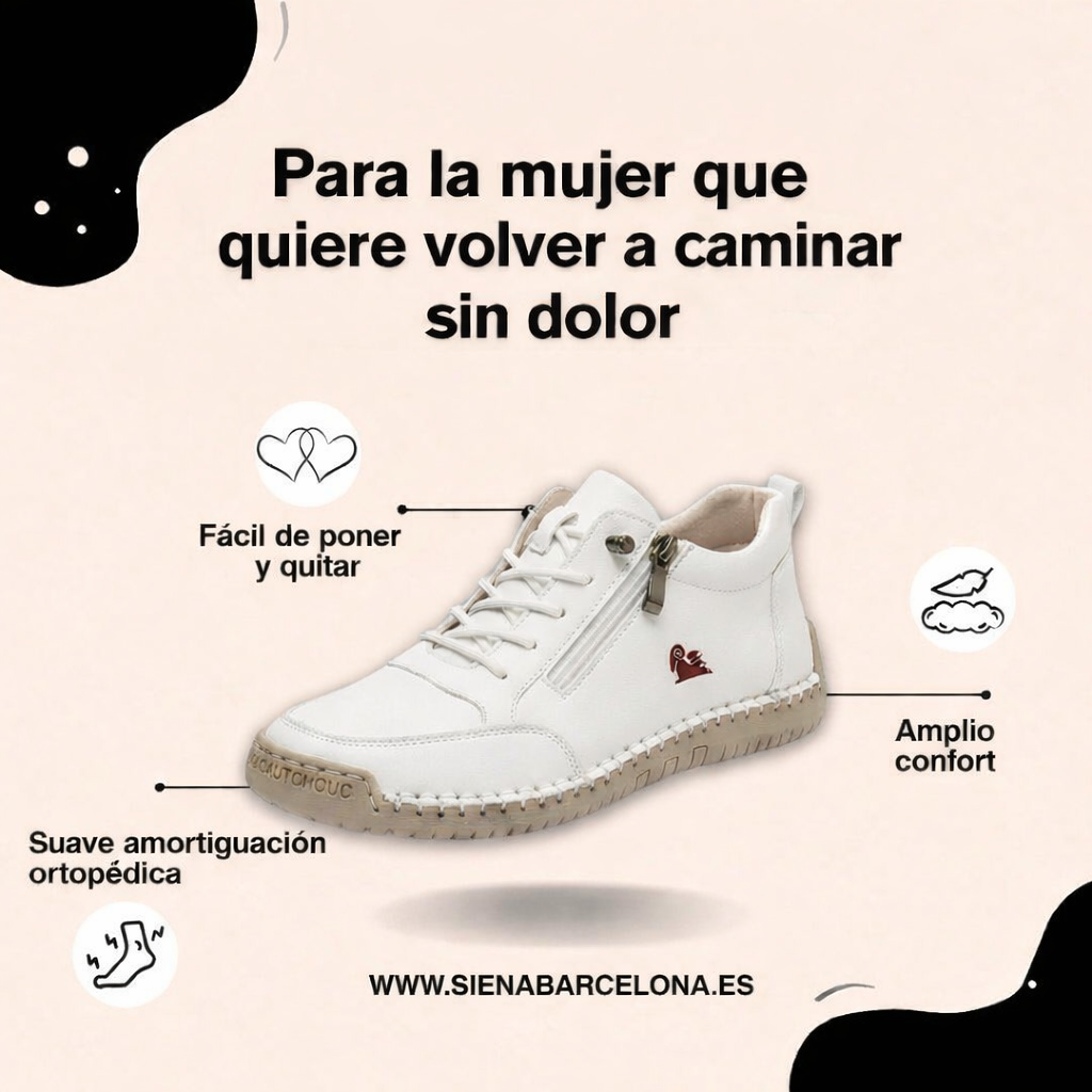 Mila – Zapatillas ortopédicas cómodas y Cremallera