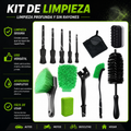 Kit Profesional de Limpieza para Moto | Cepillos Premium, Microfibra y Accesorios | AURA Moto Care Kit