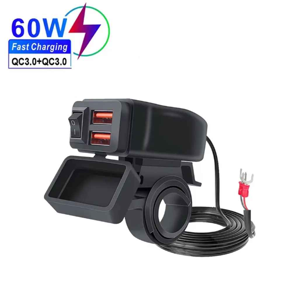 Cargador USB Rápido 60W para Moto | AURA