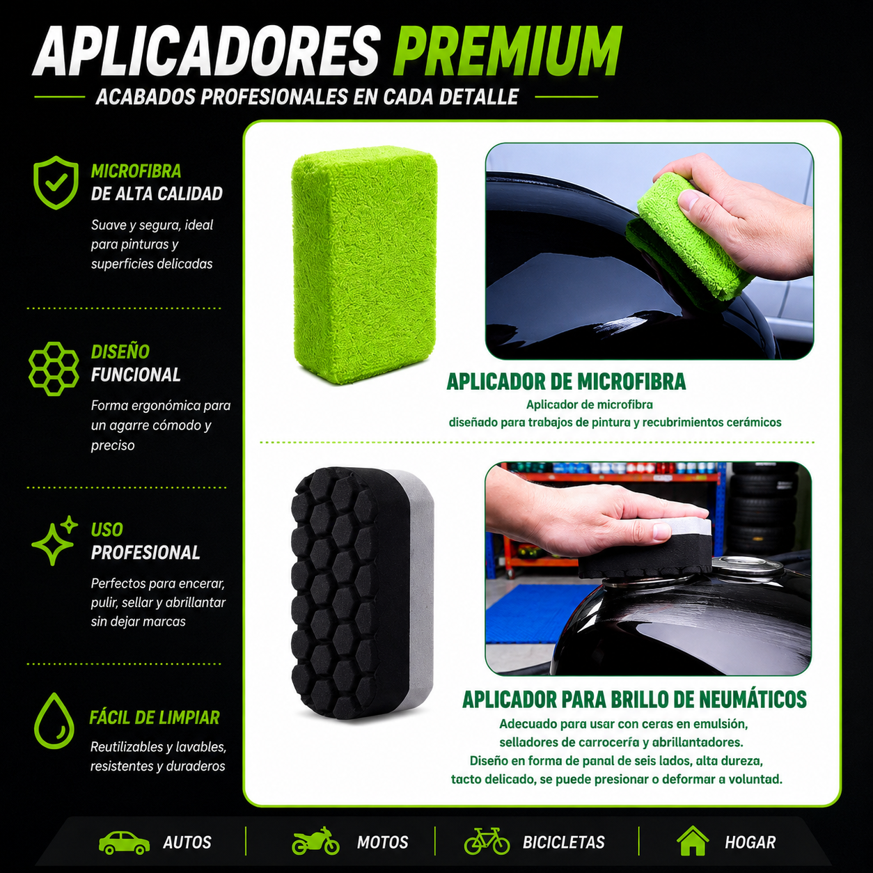 Kit Profesional de Limpieza para Moto | Cepillos Premium, Microfibra y Accesorios | AURA Moto Care Kit