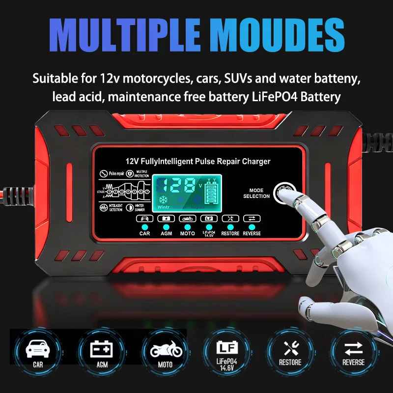 AURA SmartCharge Pro™ | Cargador Inteligente de Batería 12V
