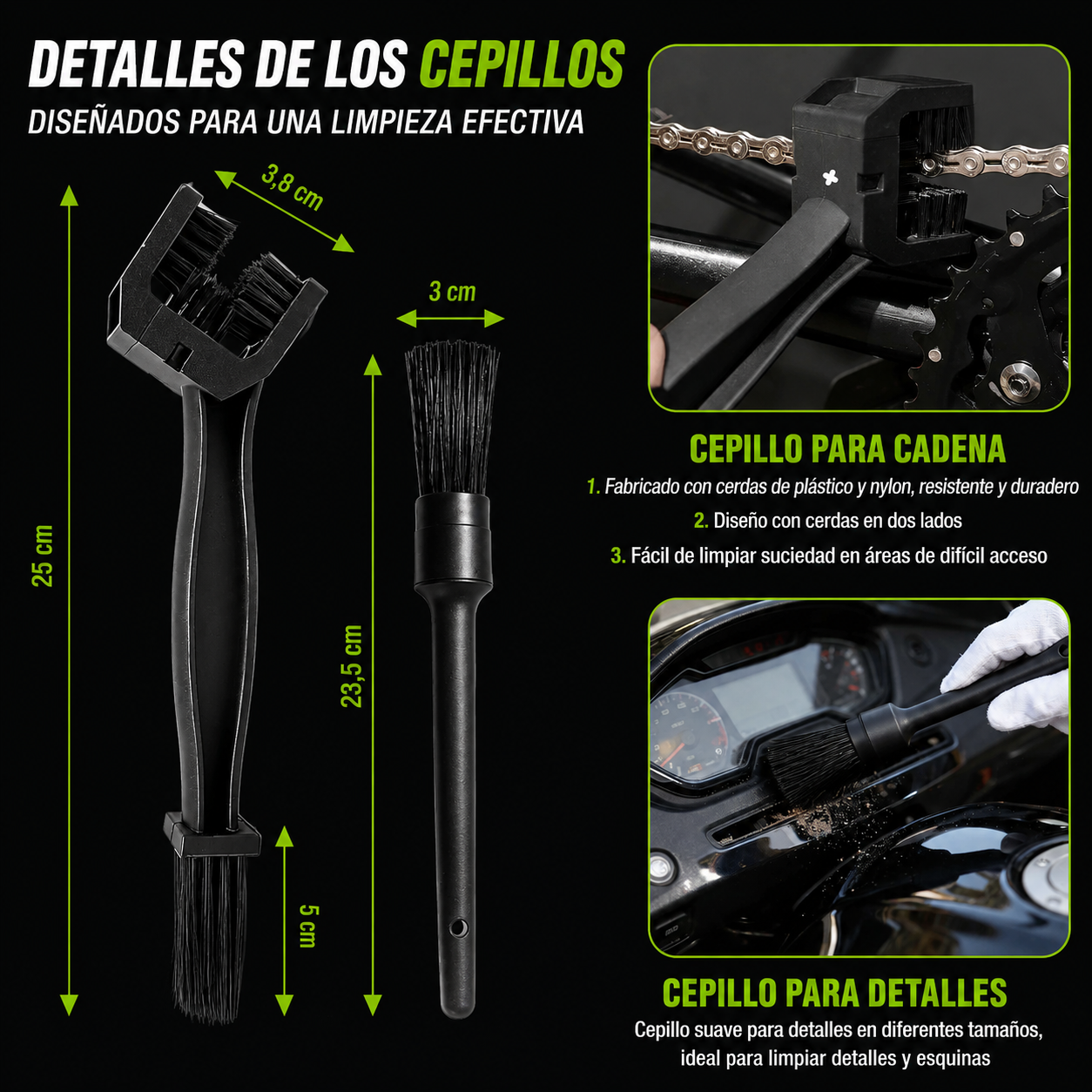 Kit Profesional de Limpieza para Moto | Cepillos Premium, Microfibra y Accesorios | AURA Moto Care Kit