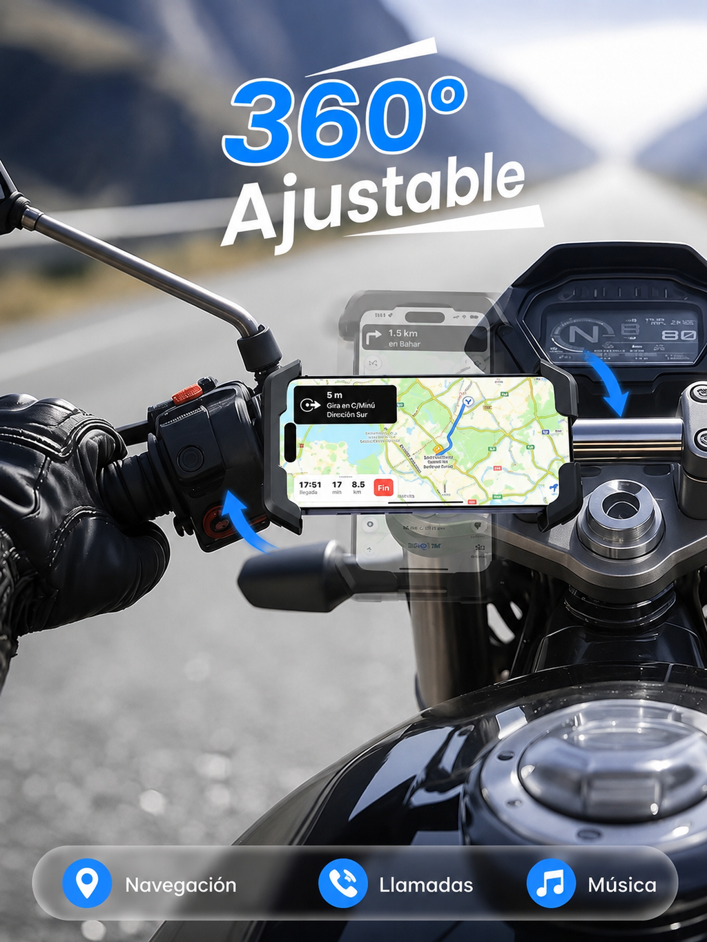 Soporte Premium para Smartphone de Moto | AURA
