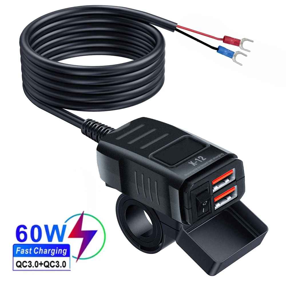 Cargador USB Rápido 60W para Moto | AURA