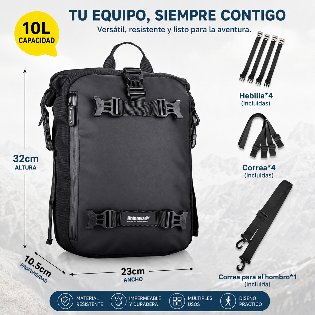 AURA Adventure Bag | Bolsa Impermeable Modular para Moto